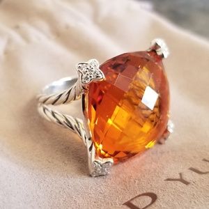 David Yurman Citrine Cushion Ring